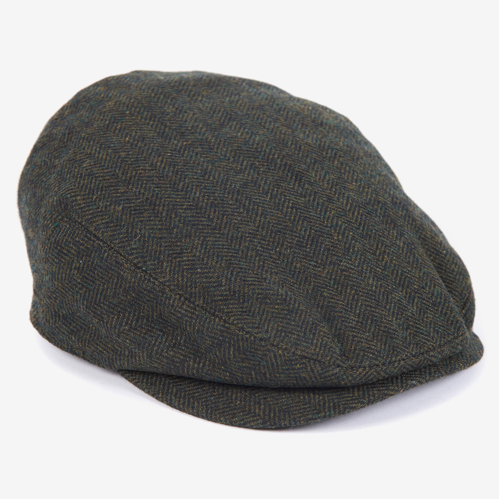 Barbour Mens Barlow Flat Cap - Olive