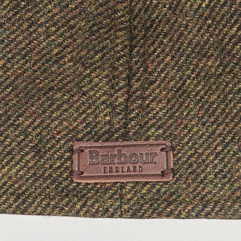 Barbour Mens Claymore Baker Boy Cap - Olive Twill