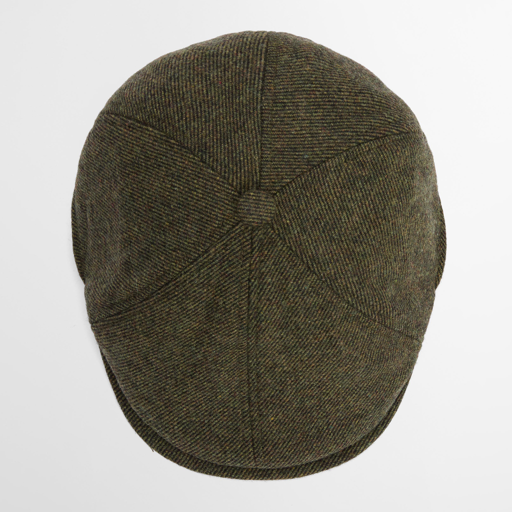 Barbour Mens Claymore Baker Boy Cap - Olive Twill