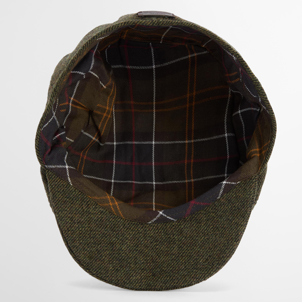 Barbour Mens Claymore Baker Boy Cap - Olive Twill