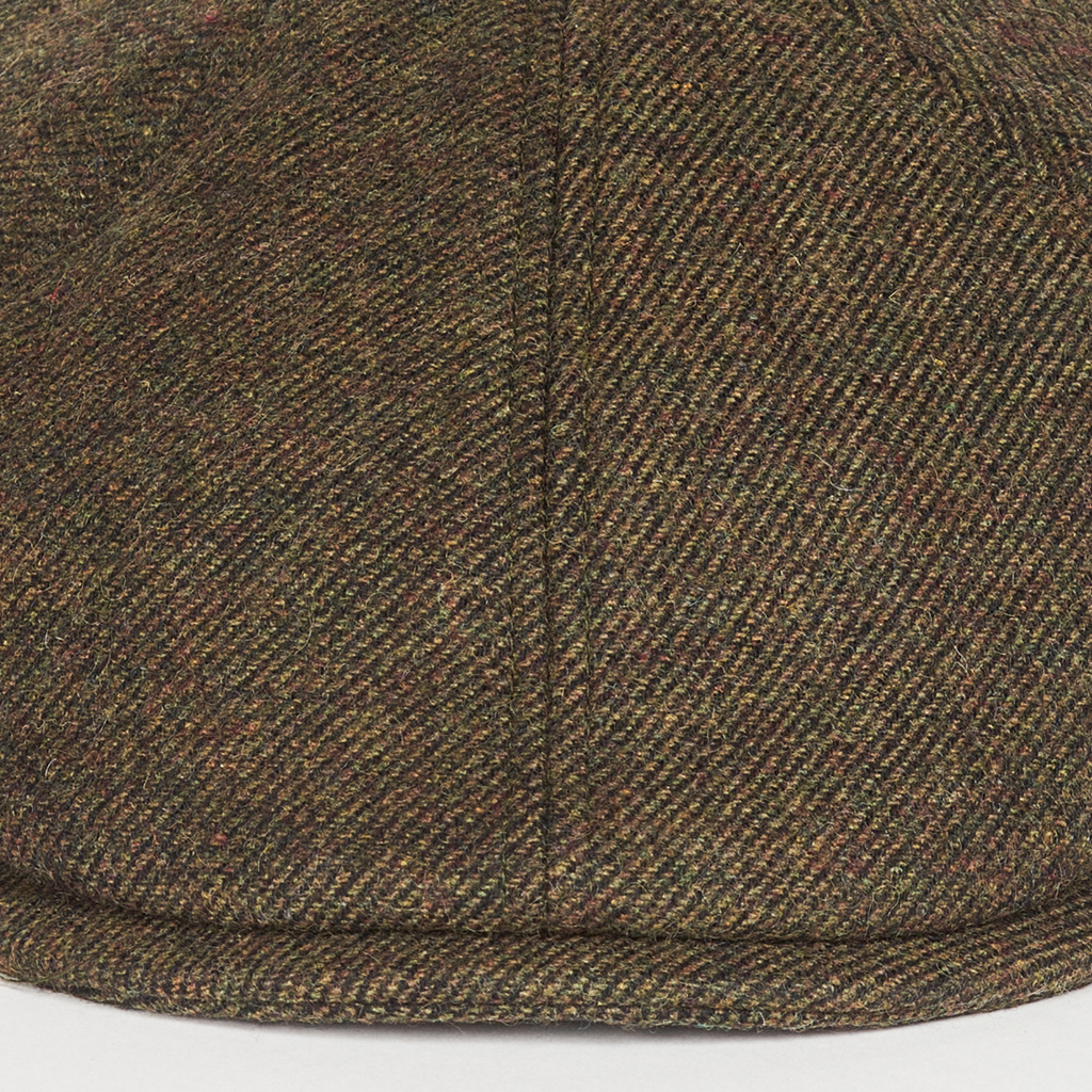 Barbour Mens Claymore Baker Boy Cap - Olive Twill