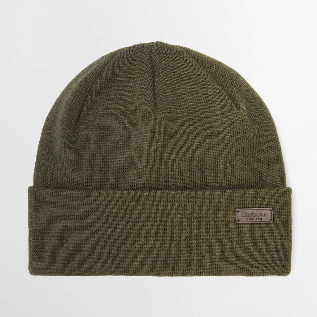 Barbour Mens Healey Beanie Hat - Mid Olive