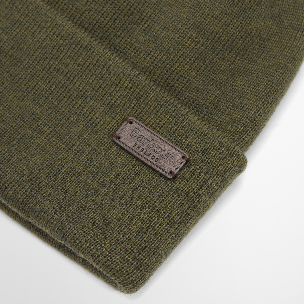 Barbour Mens Healey Beanie Hat - Mid Olive