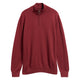 Barbour Mens Cotton 1/2 Zip Knitted Jumper - Russet