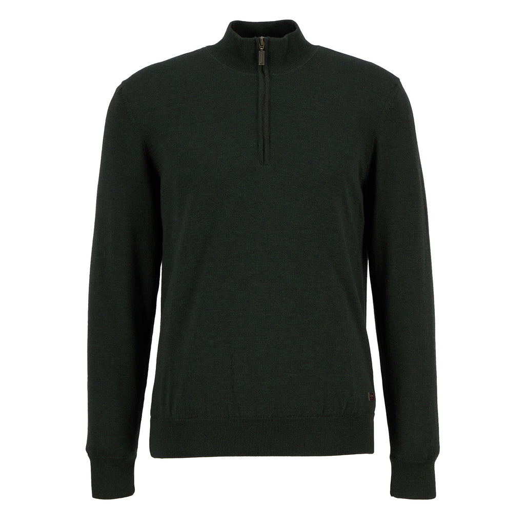 Barbour Mens Gamlin 1/2 Zip Knitted Jumper - Olive