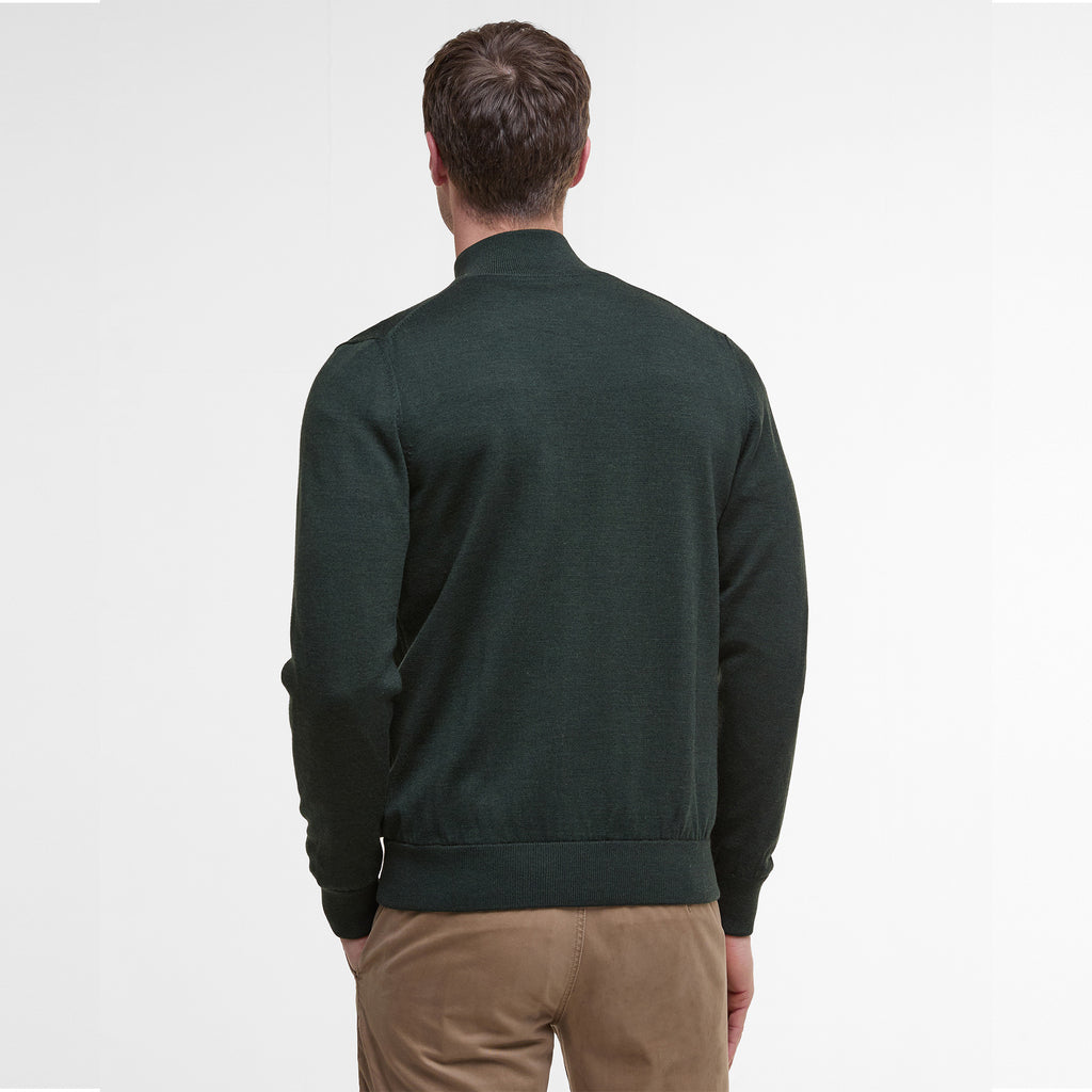 Barbour Mens Gamlin 1/2 Zip Knitted Jumper - Olive