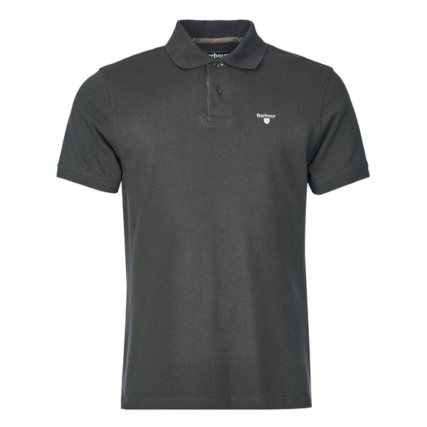 Barbour Mens Tartan Pique Tailored Polo Shirt - Forest Green