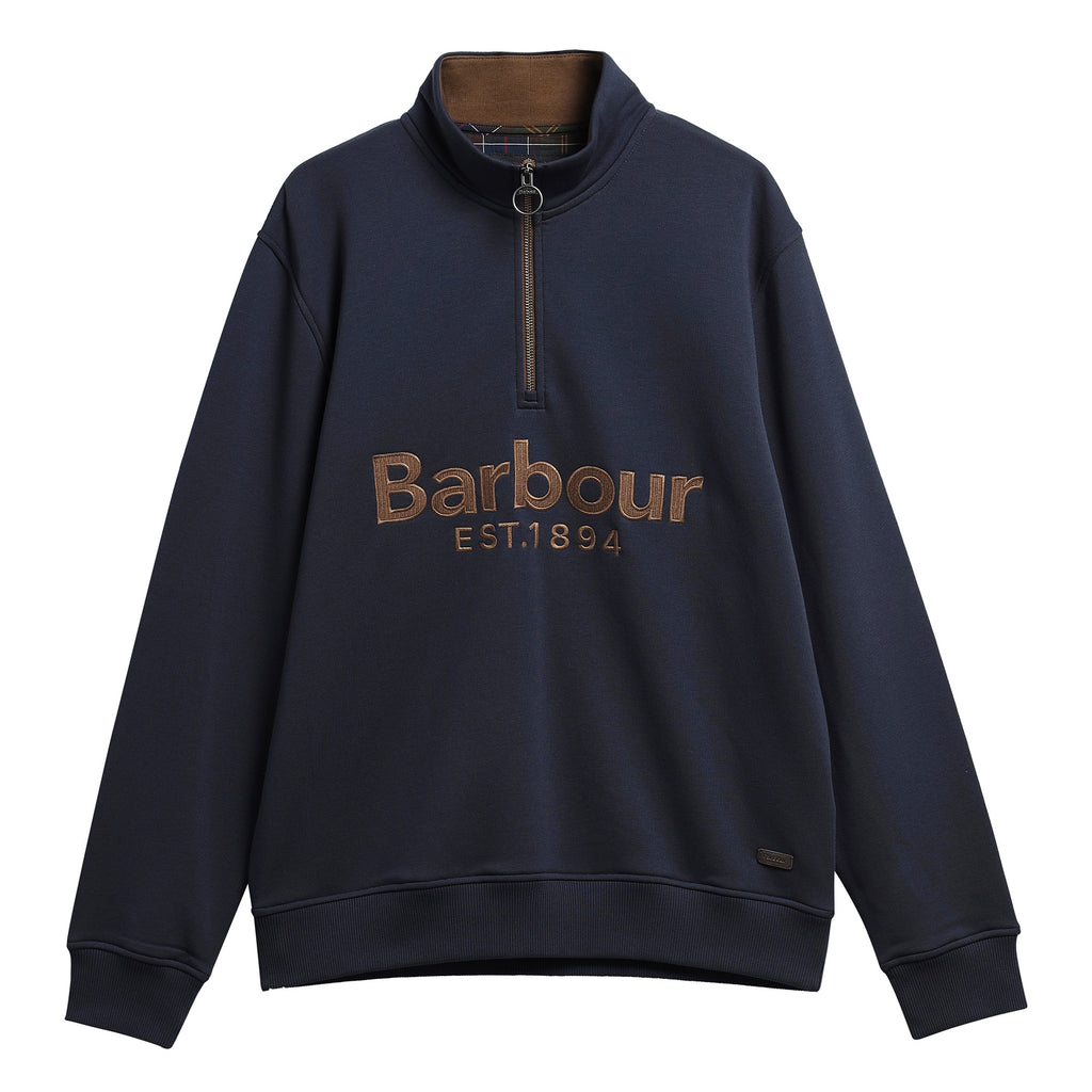 Barbour Mens Fosse 1/2 Zip Sweatshirt - Navy