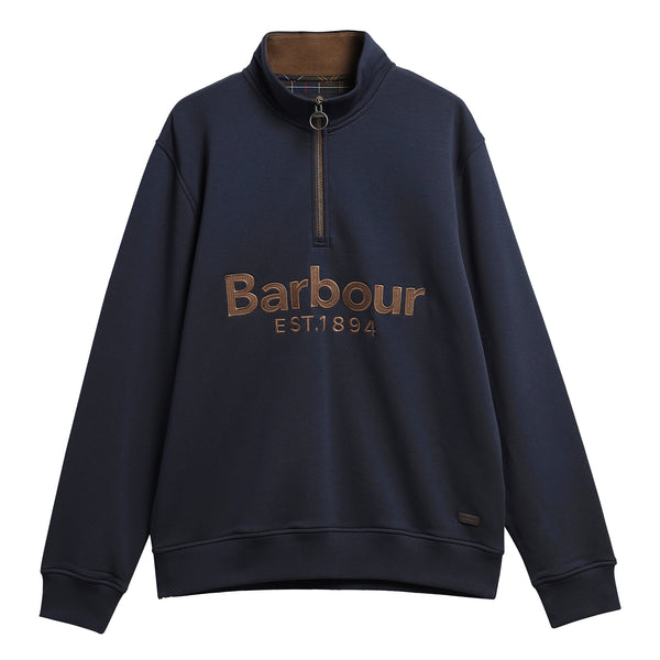Barbour Mens Fosse 1/2 Zip Sweatshirt - Navy