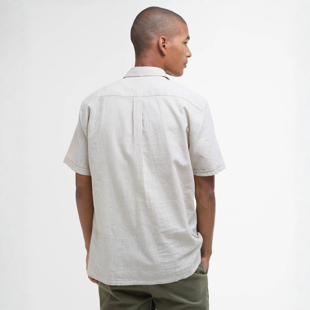 Barbour Mens Nelson Short Sleeved Summer Fit Shirt - Stone