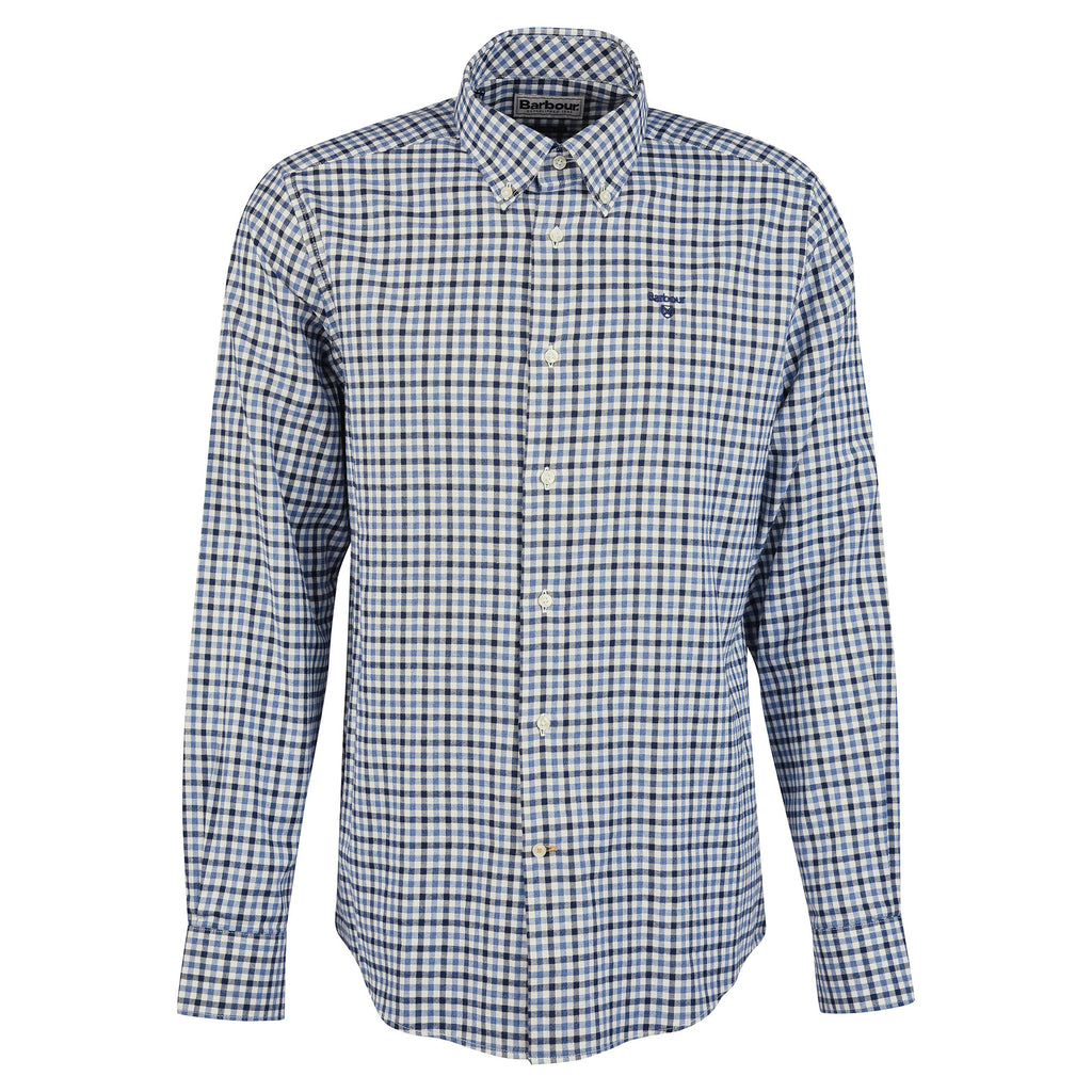 Barbour Mens Finkle Tailored Gingham Shirt - Navy
