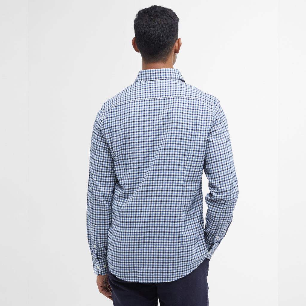 Barbour Mens Finkle Tailored Gingham Shirt - Navy