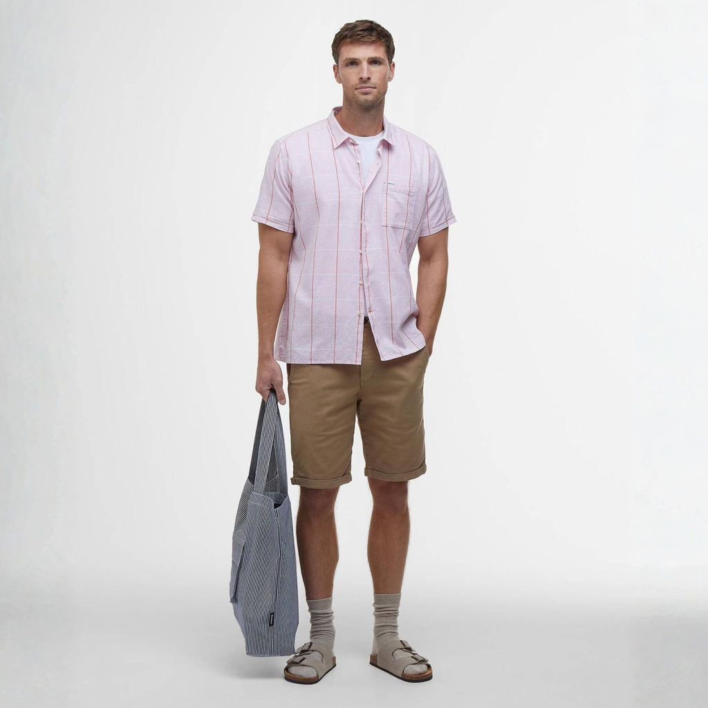 Barbour Mens Washed Twill Chino Short - Stone