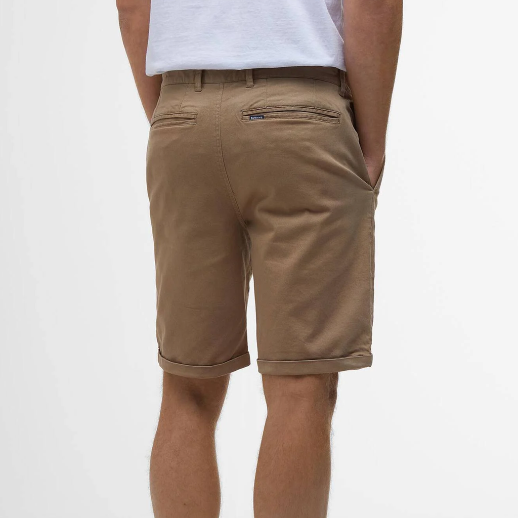 Barbour Mens Washed Twill Chino Short - Stone