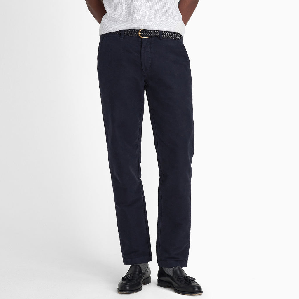 Barbour Mens Moleskin Tailored Fit Trouser - Navy