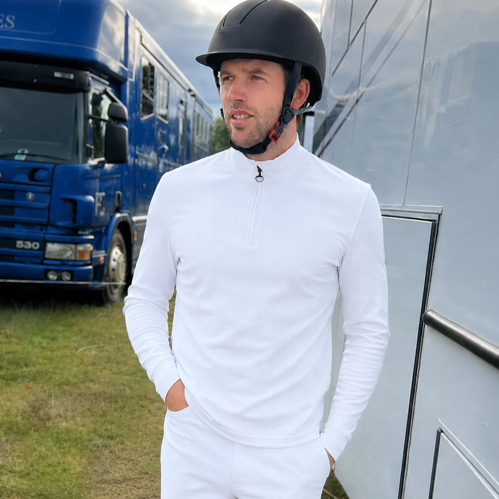 Equetech Mens Thermal Winter Stock Shirt - White
