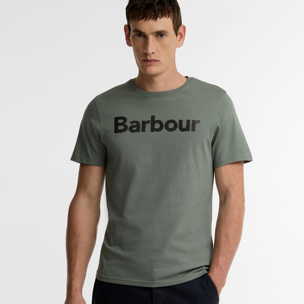 Barbour Mens Halstow Logo Tailored T-shirt - Agave Green