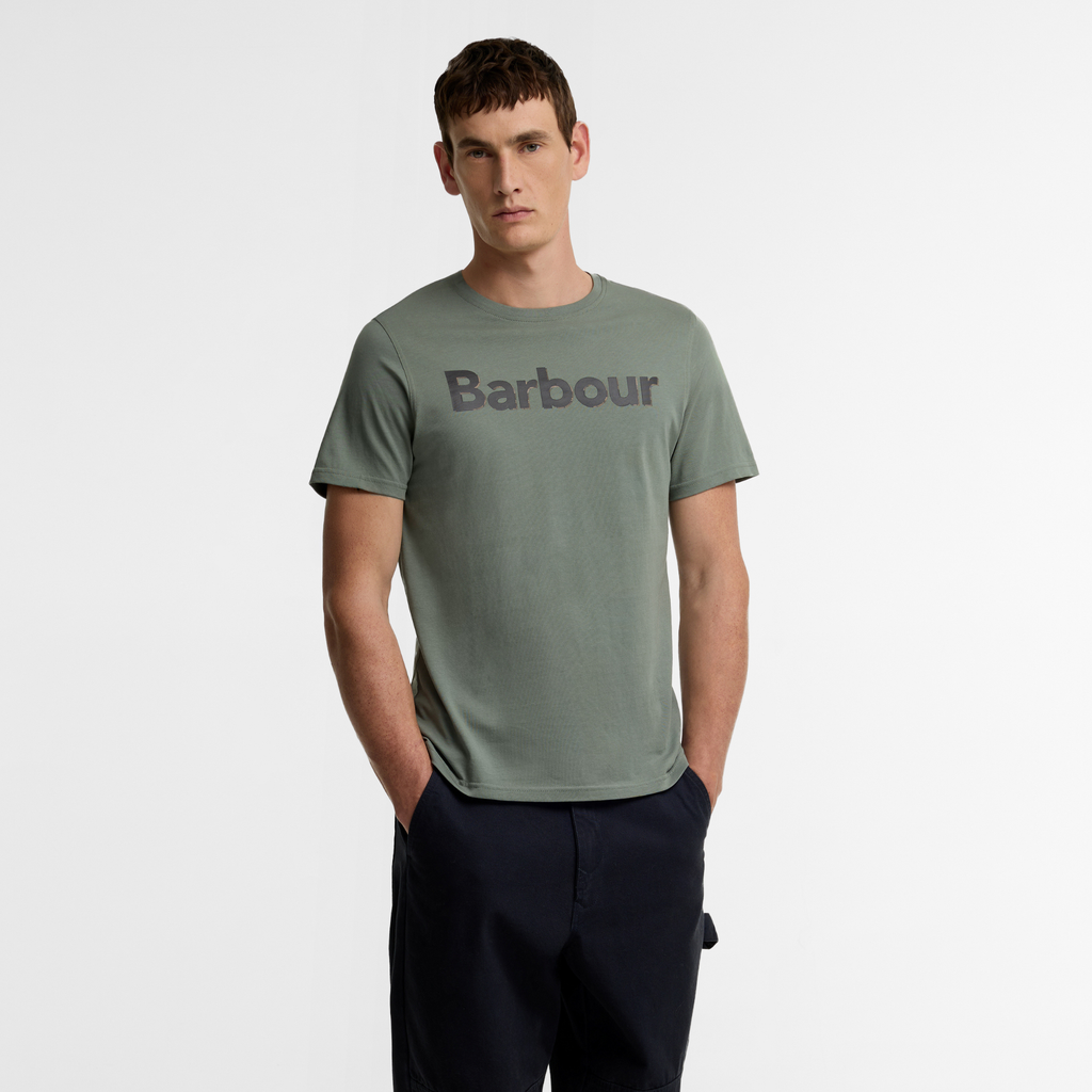 Barbour Mens Halstow Logo Tailored T-shirt - Agave Green