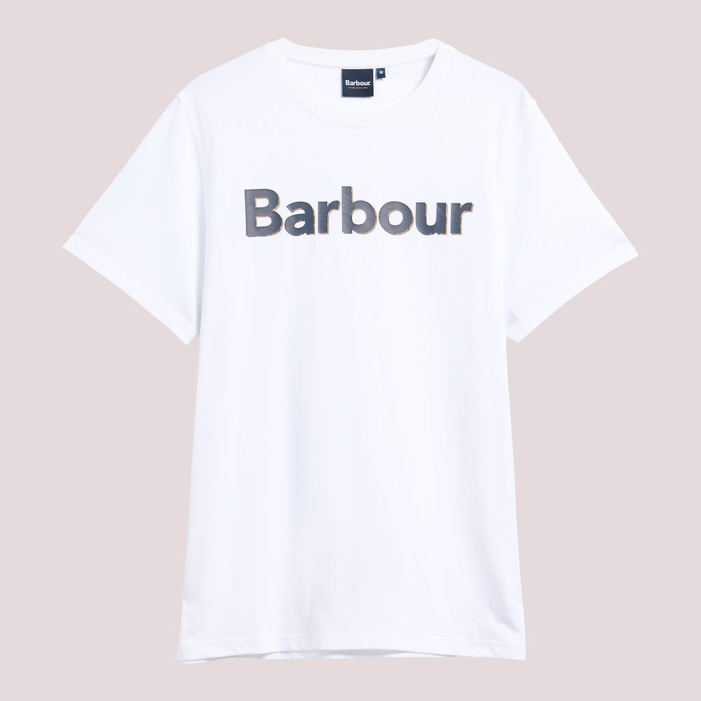 Barbour Mens Halstow Logo Tailored T-shirt - White