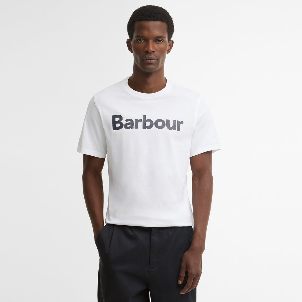 Barbour Mens Halstow Logo Tailored T-shirt - White