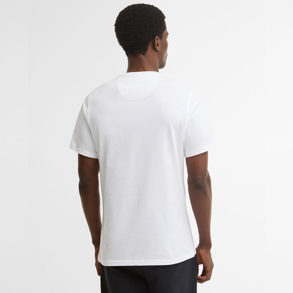 Barbour Mens Halstow Logo Tailored T-shirt - White