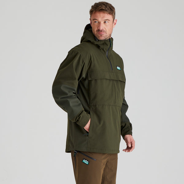 Ridgeline Mens Cambrian Zip Smock - Deep Forest