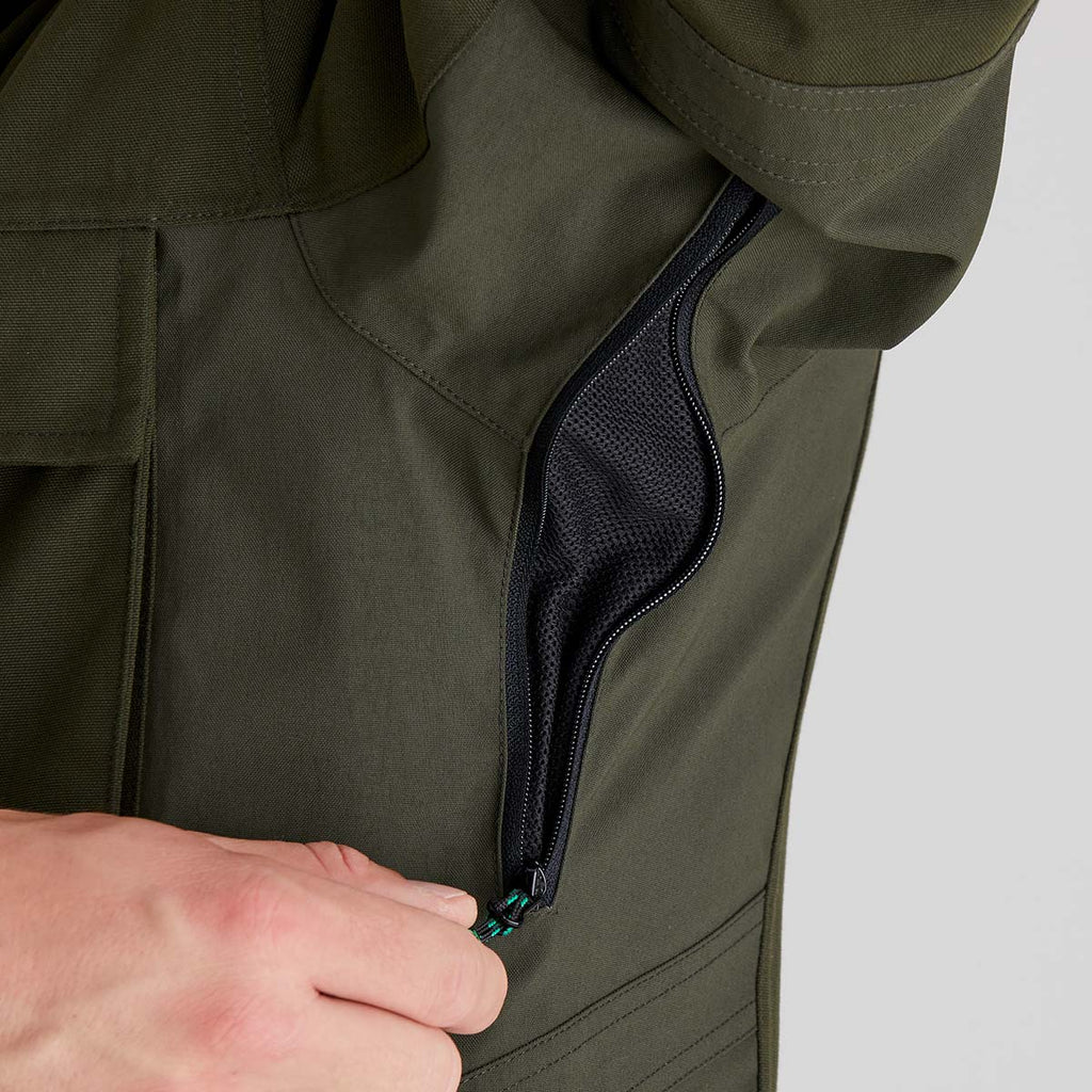 Ridgeline Mens Cambrian Zip Smock - Deep Forest