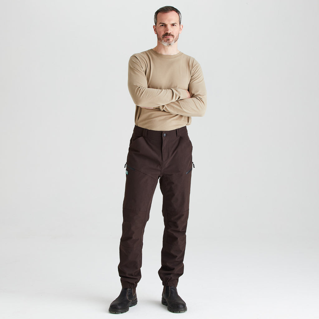 Ridgeline Mens Cambrian Trouser - Deep Bark