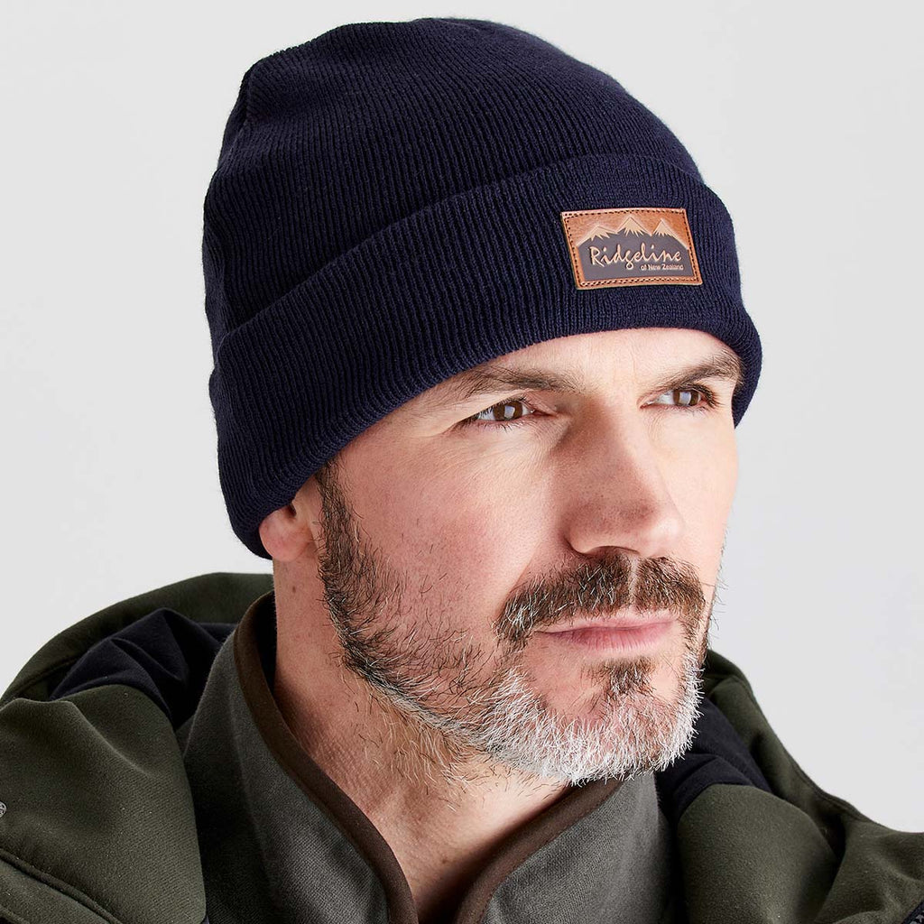 Ridgeline Heritage Fine Knit Beanie - Navy