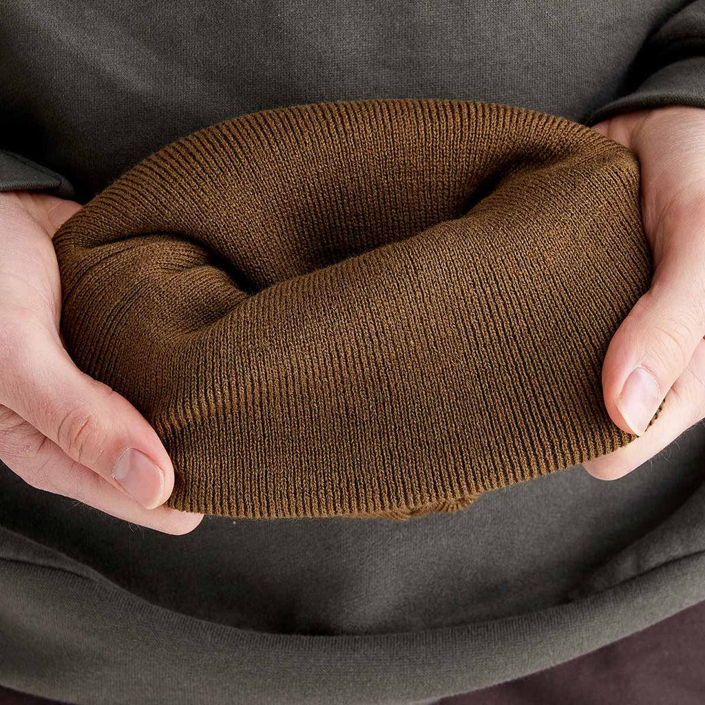 Ridgeline Heritage Fine Knit Beanie - Teak