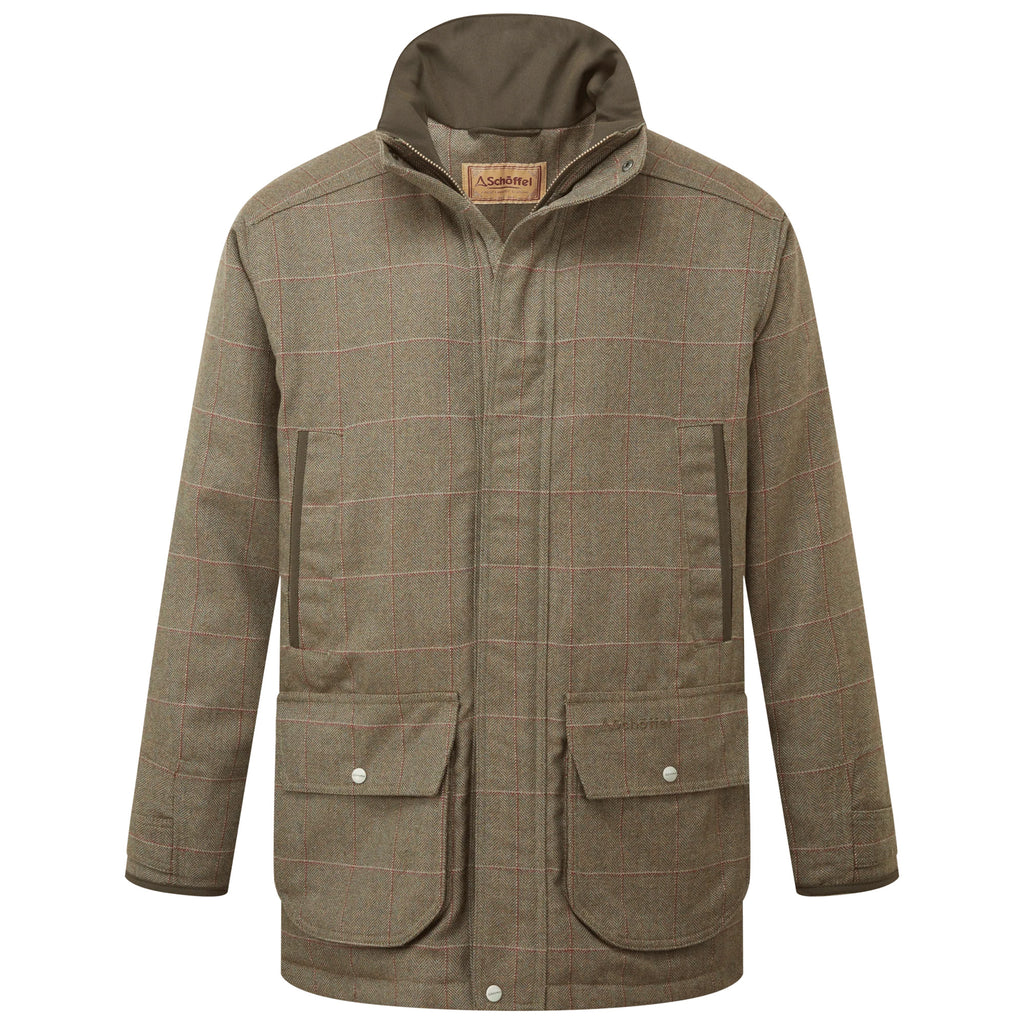 Schoffel Mens Ptarmigan Tweed Classic Coat - Lochlane Tweed