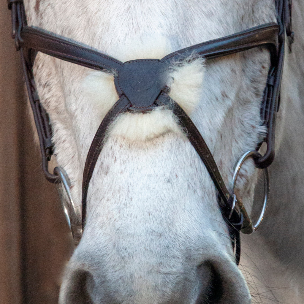 Henry James Figure 8 Sheepskin Grackle Noseband - Black