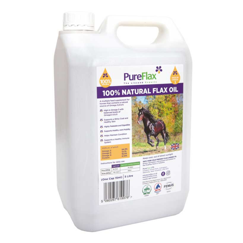 PureFlax Linseed Oil For Horses 5L