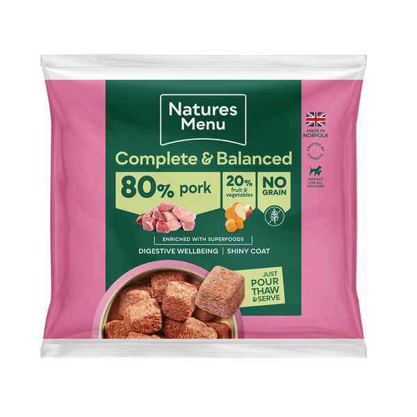 Natures Menu 80/20 Pork Nuggets - 1kg