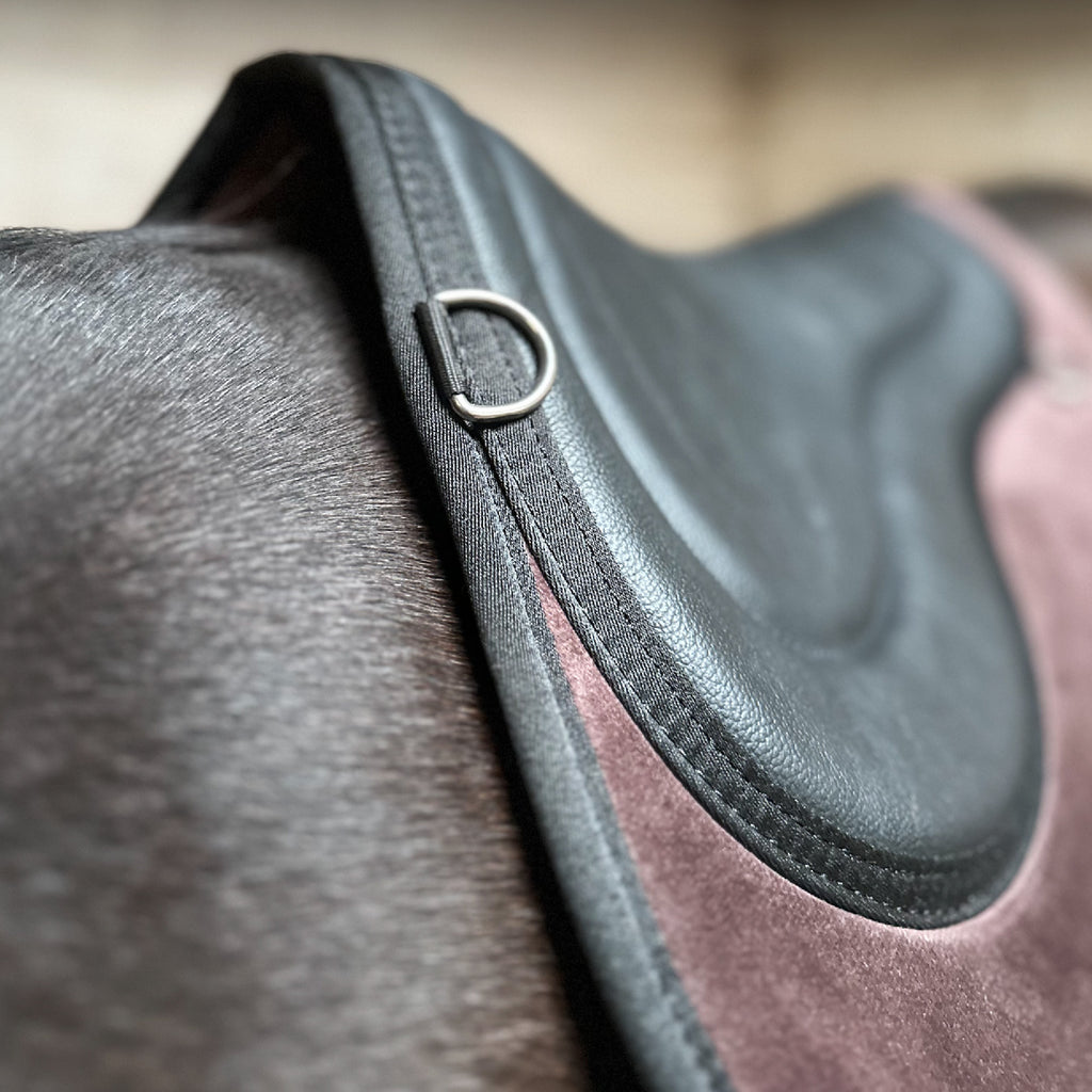 Posh Pony Trail Pad with Easy-Clean Leather Seat - Brown Velvet