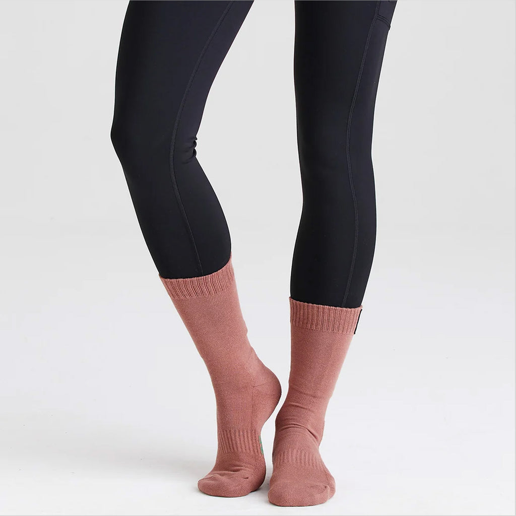 Ridgeline Cotton Work Socks Mid Length 3 pairs - Oxblood