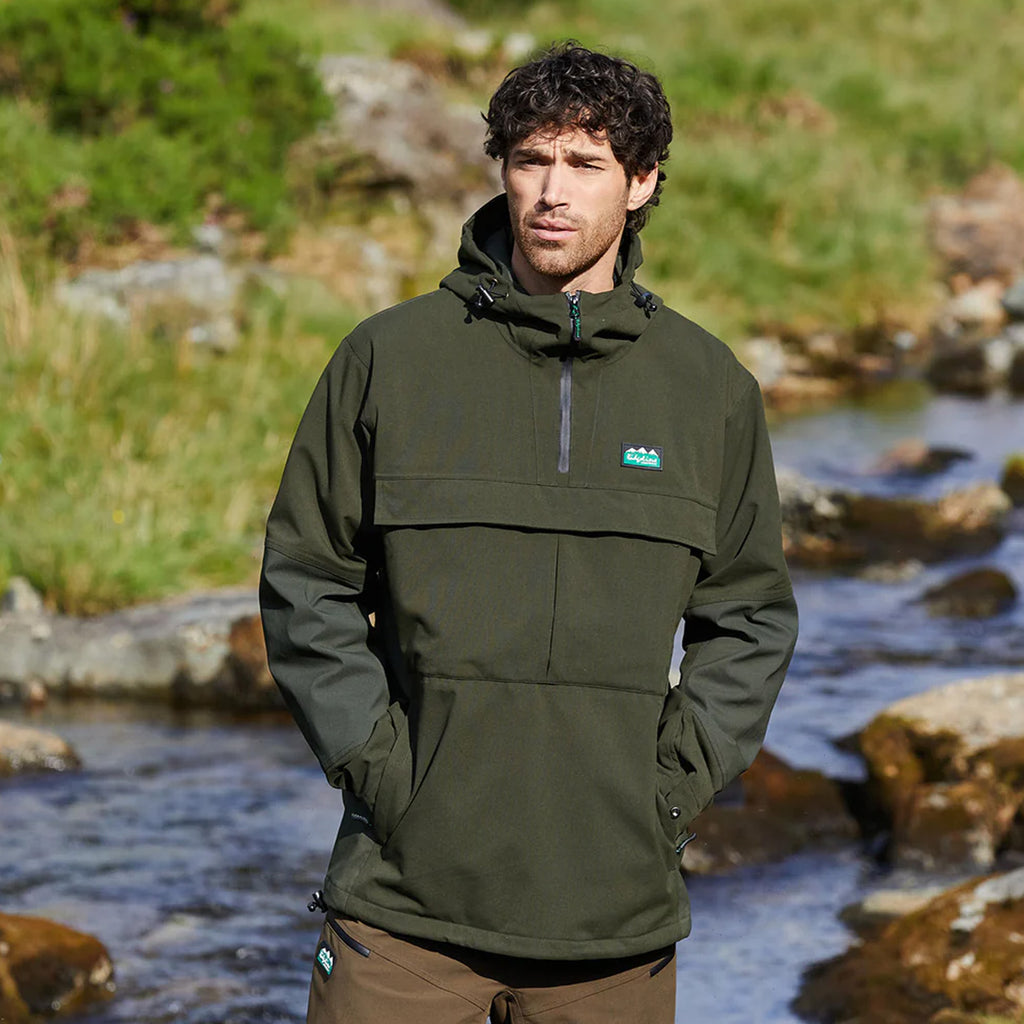 Ridgeline Mens Cambrian Zip Smock - Deep Forest