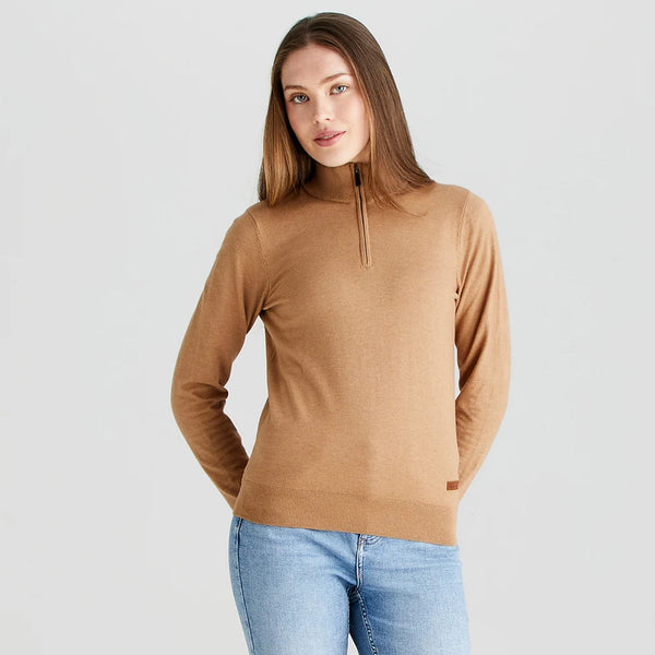Ridgeline Ladies Melford Knit 1/4 Zip - Sienna