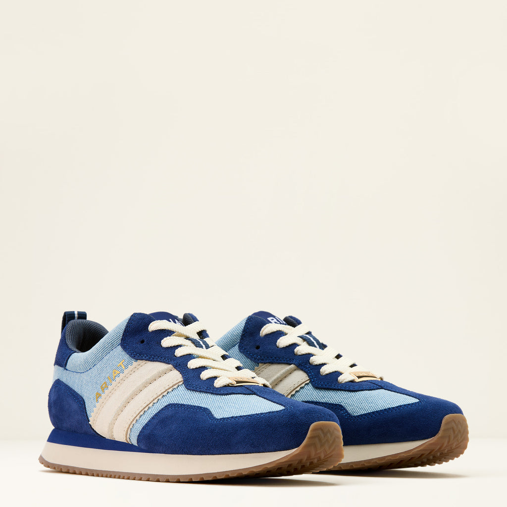 Ariat Ladies Ranch Runner Trainer - Light Denim/Blue Depths
