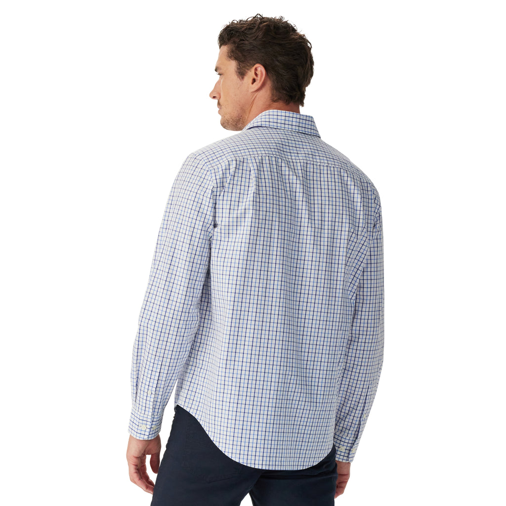 R.M.Williams Newland Poplin Check Shirt - Navy