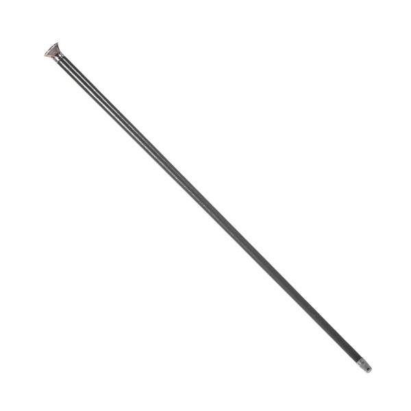 Country Direct Silver Cap Leather Show Cane - Black