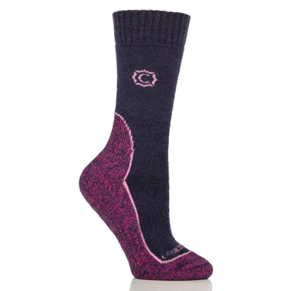 Country Pursuit Ladies Ridgeway Walker Socks - Navy