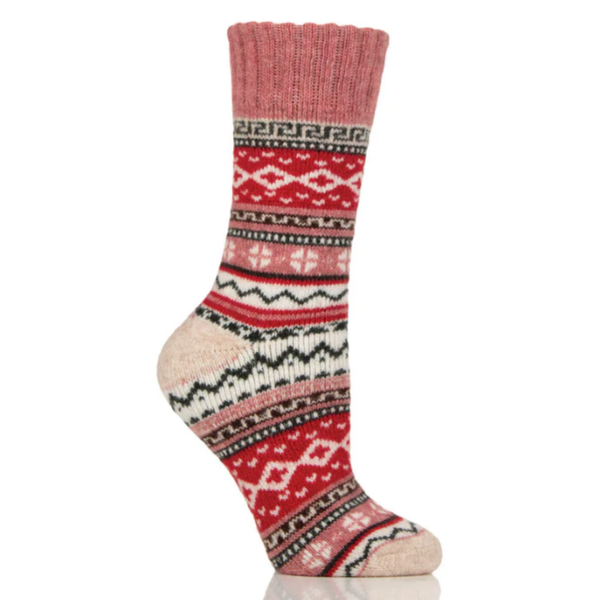 Country Pursuits Ladies Hebrides Hiker Socks - Pink