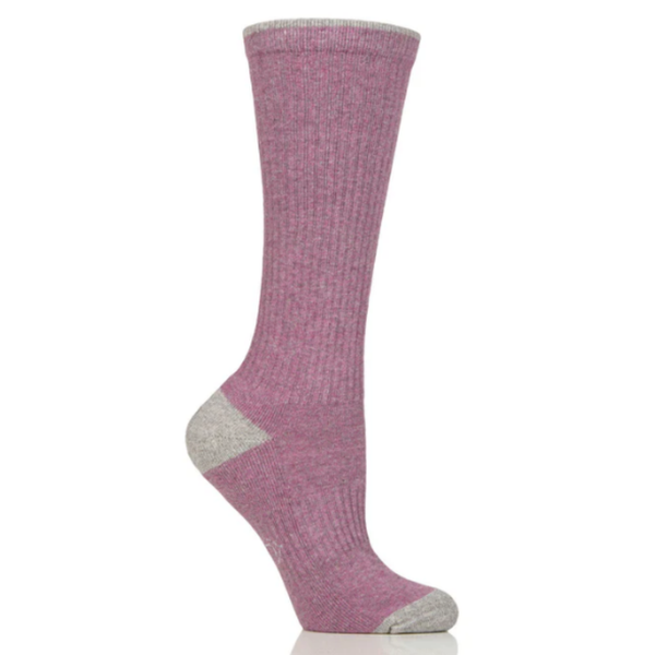 Country Pursuit Ladies Water Repellent Long Socks - Pink/Grey