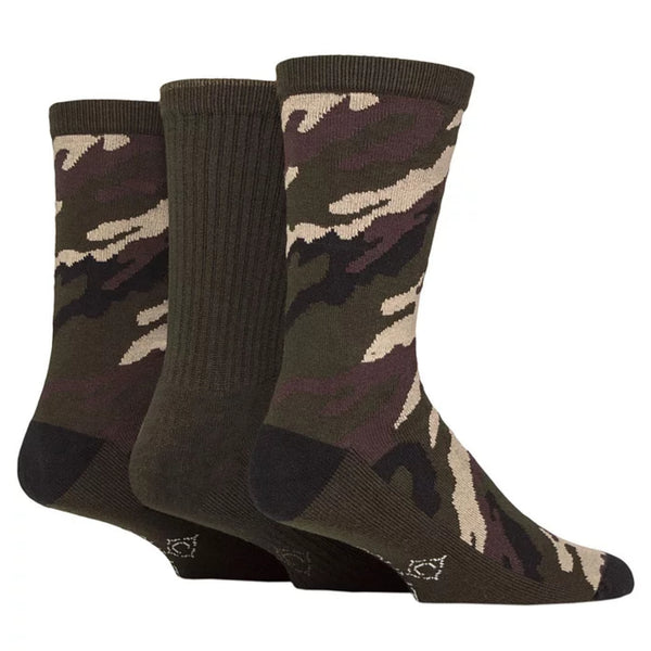 Country Pursuits Mens Water Repellent Crew Socks - Camo
