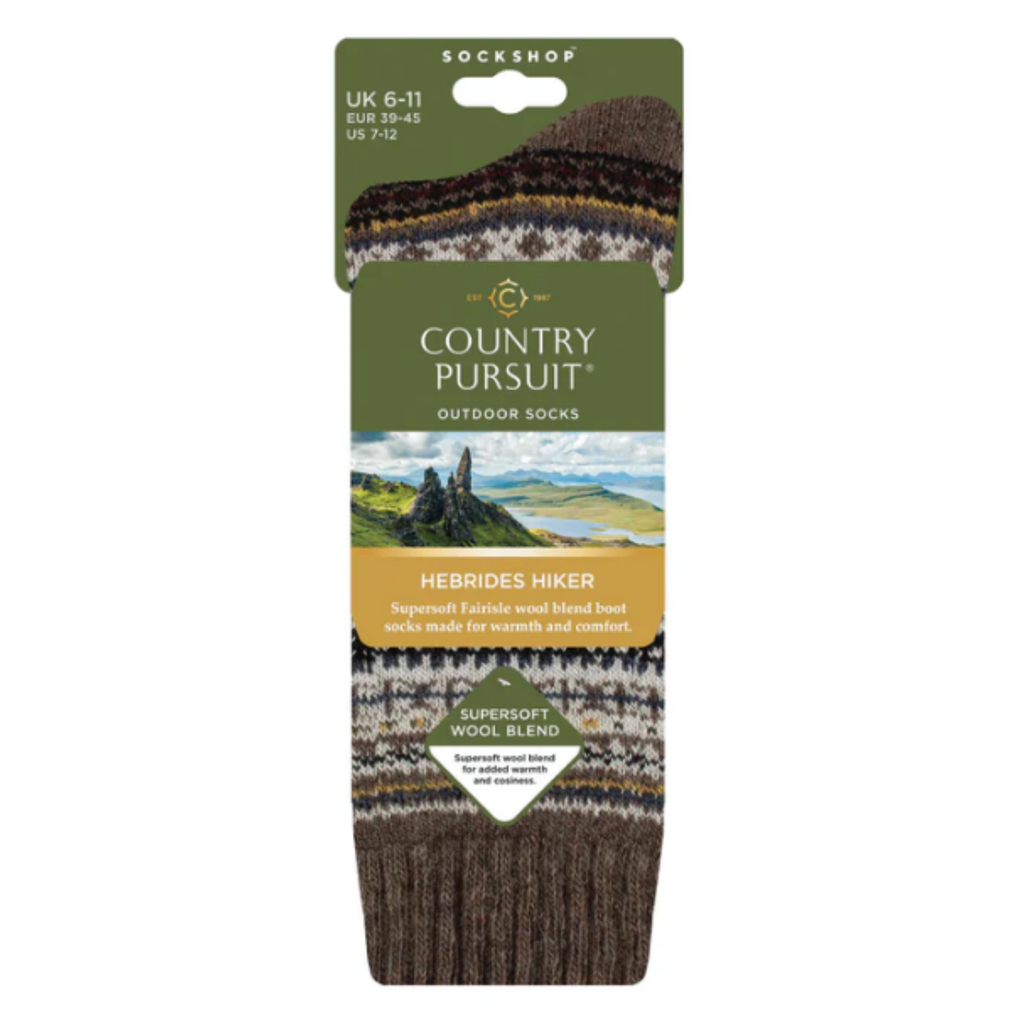 Country Pursuits Mens Hebrides Hiker Socks - Grey