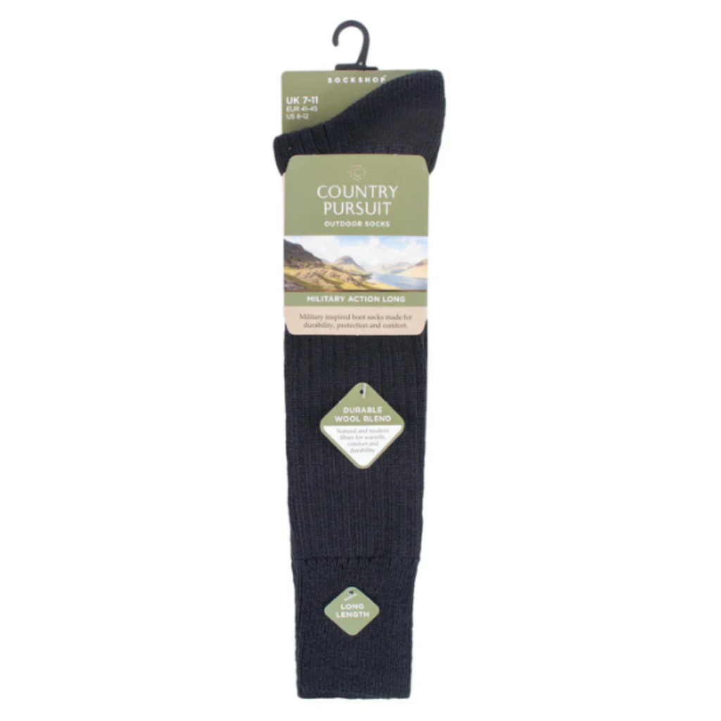 Country Pursuit Mens Long Military Action Socks - Assorted