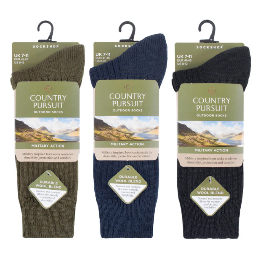 Country Pursuit Mens Short Military Action Socks - Assorted