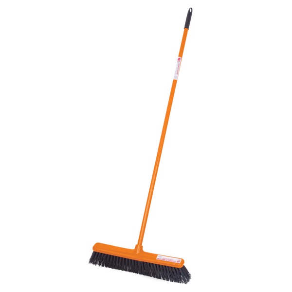 Red Gorilla Heavy Duty Hard Bristle Broom - Orange