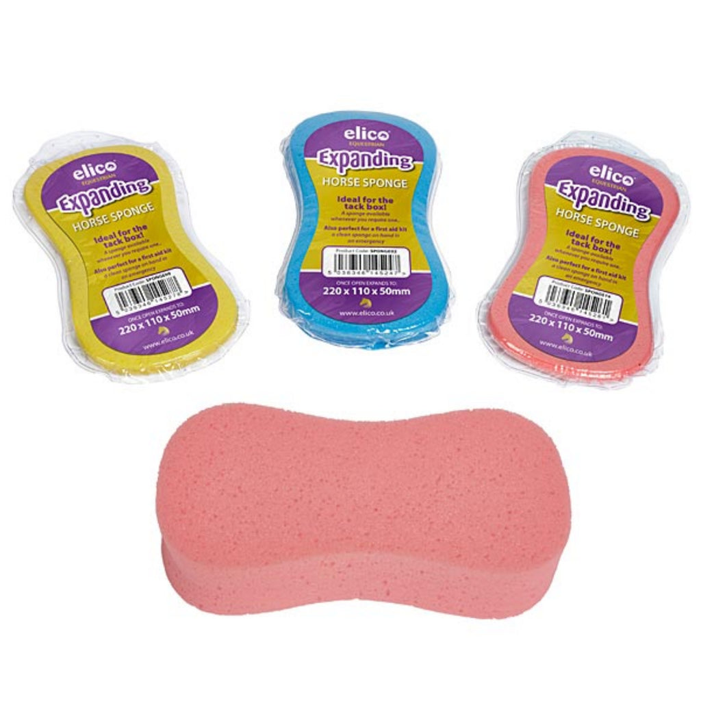 Elico Expanding Horse Sponges - Pink